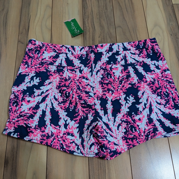 NWT! Lilly Pulitzer Hazelle Stretch Shorts Nauti Navy Beyond The Sea Size 12 - Picture 12 of 14